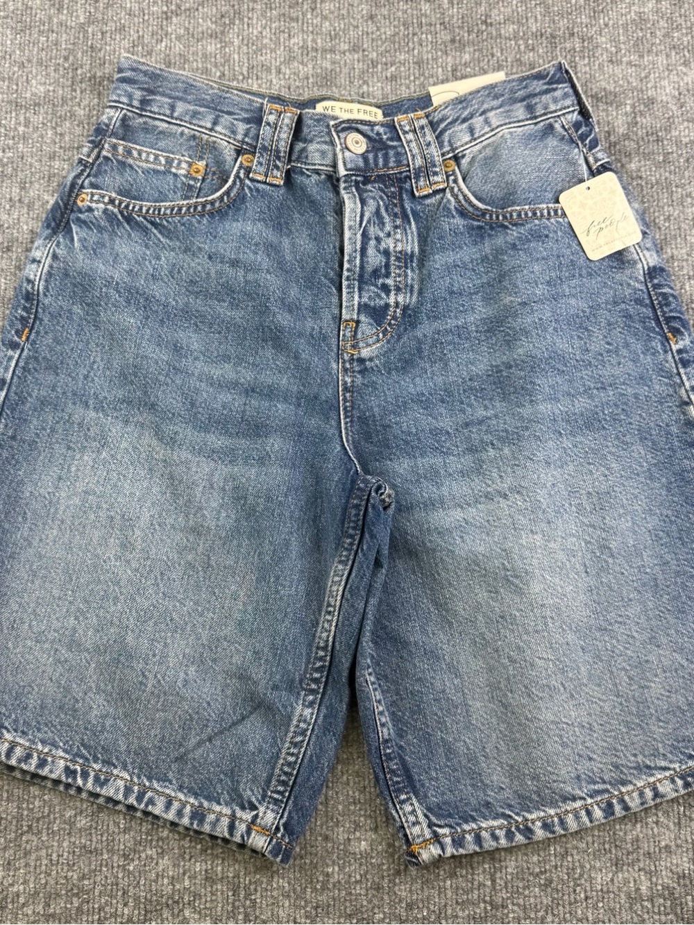 NWT Free People We The Free Montana Bermuda Denim Shorts Size 24 Haven